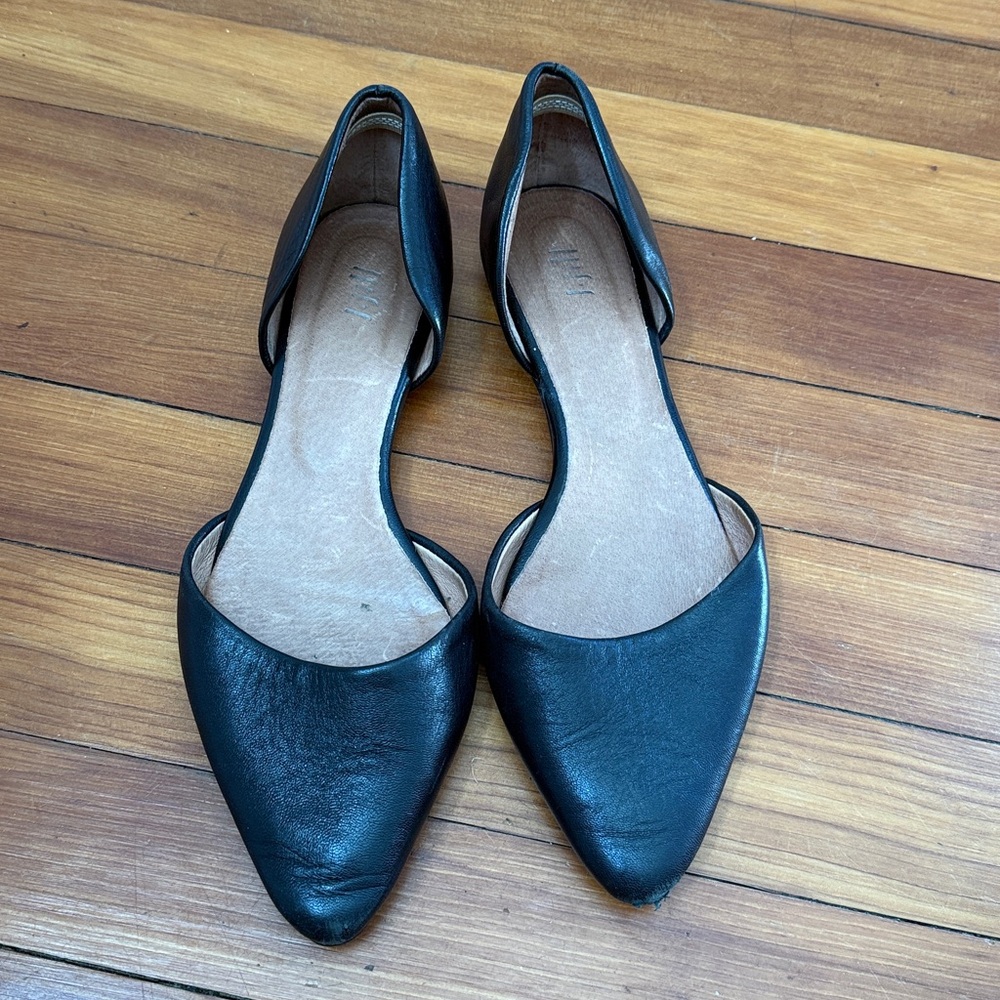 J. Jill Leather Work Dress D’Orsay Black 7.5 W